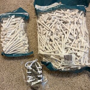 White Golf Tees Set
